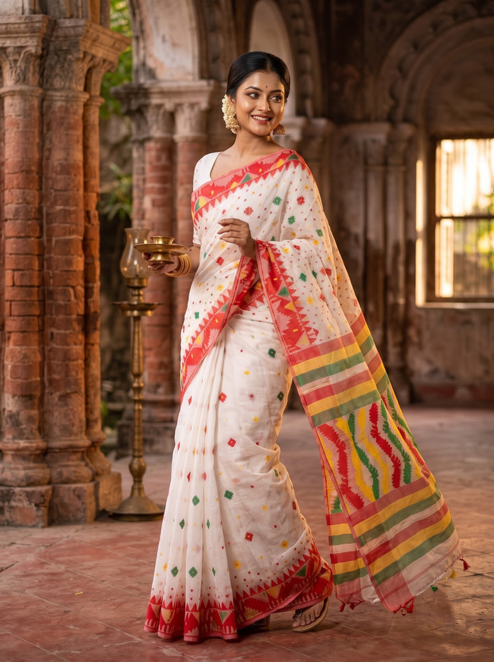 MishtiRong Bangladeshi Style Dhakai Jamdani Saree