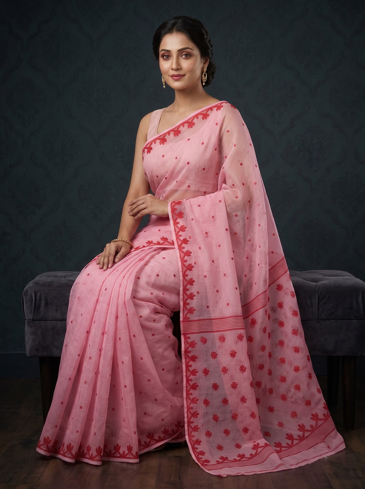 Uro Chithi Dhakai Jamdani Saree