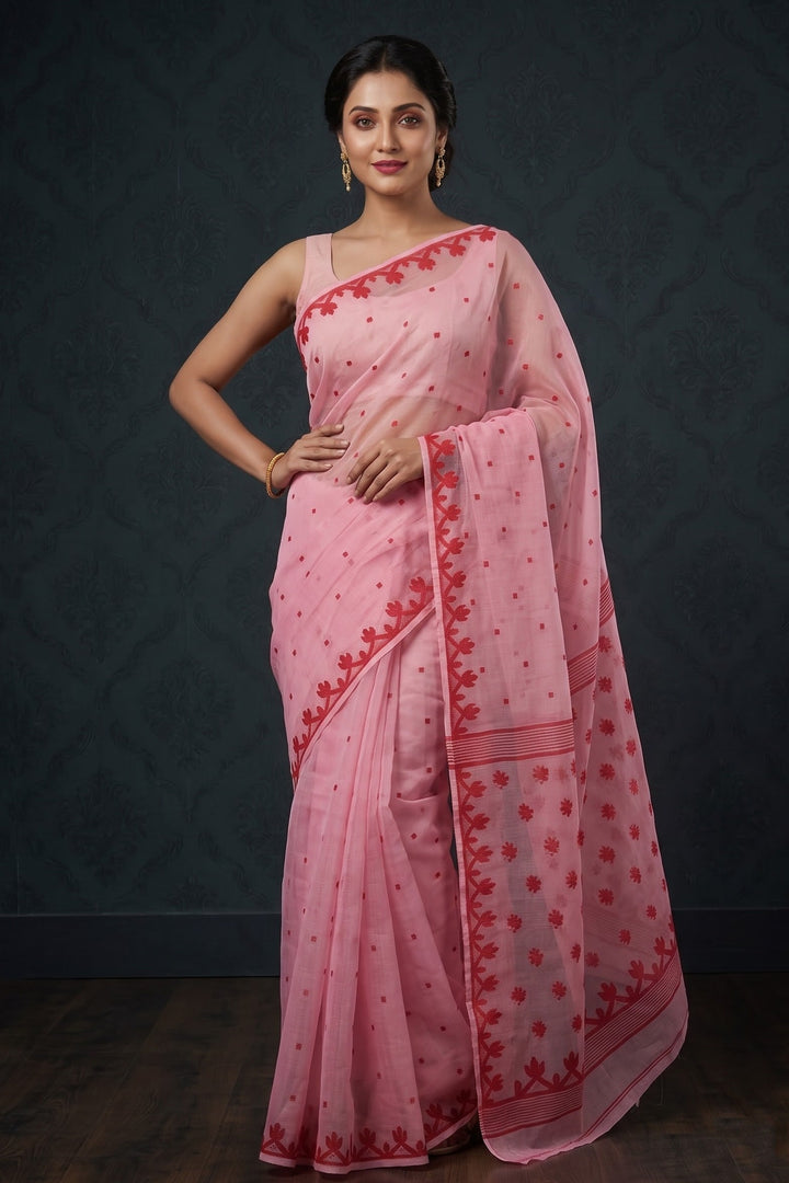 Uro Chithi Dhakai Jamdani Saree