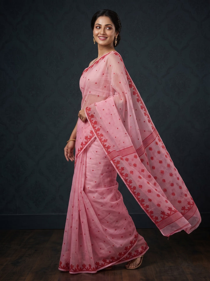 Uro Chithi Dhakai Jamdani Saree