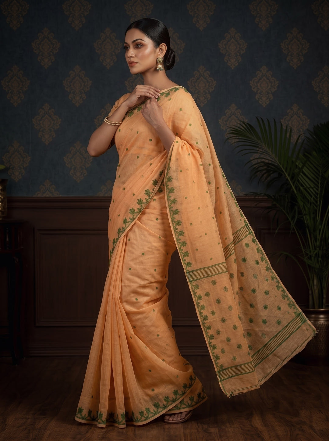Uro Chithi Dhakai Jamdani Saree