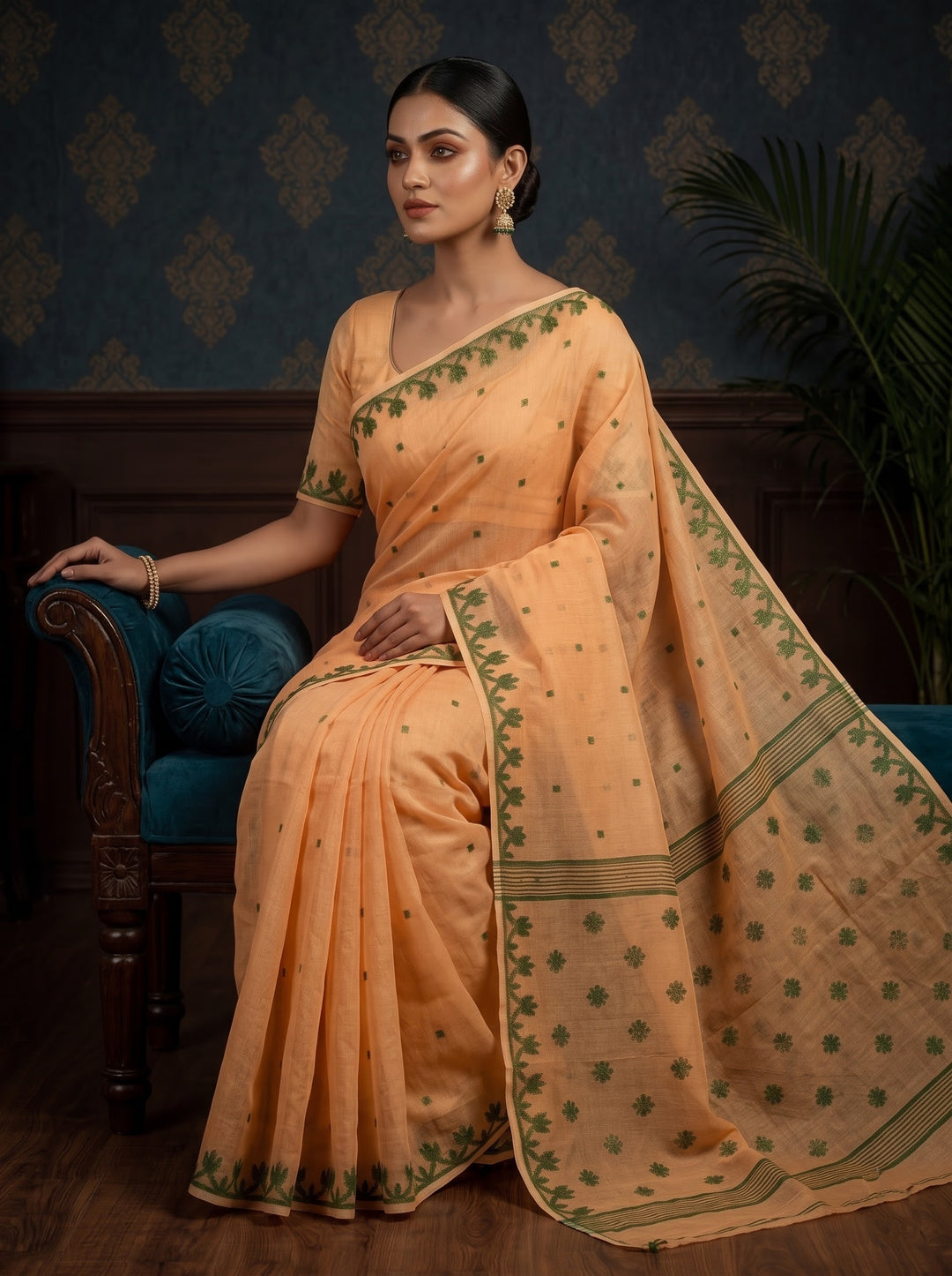 Uro Chithi Dhakai Jamdani Saree