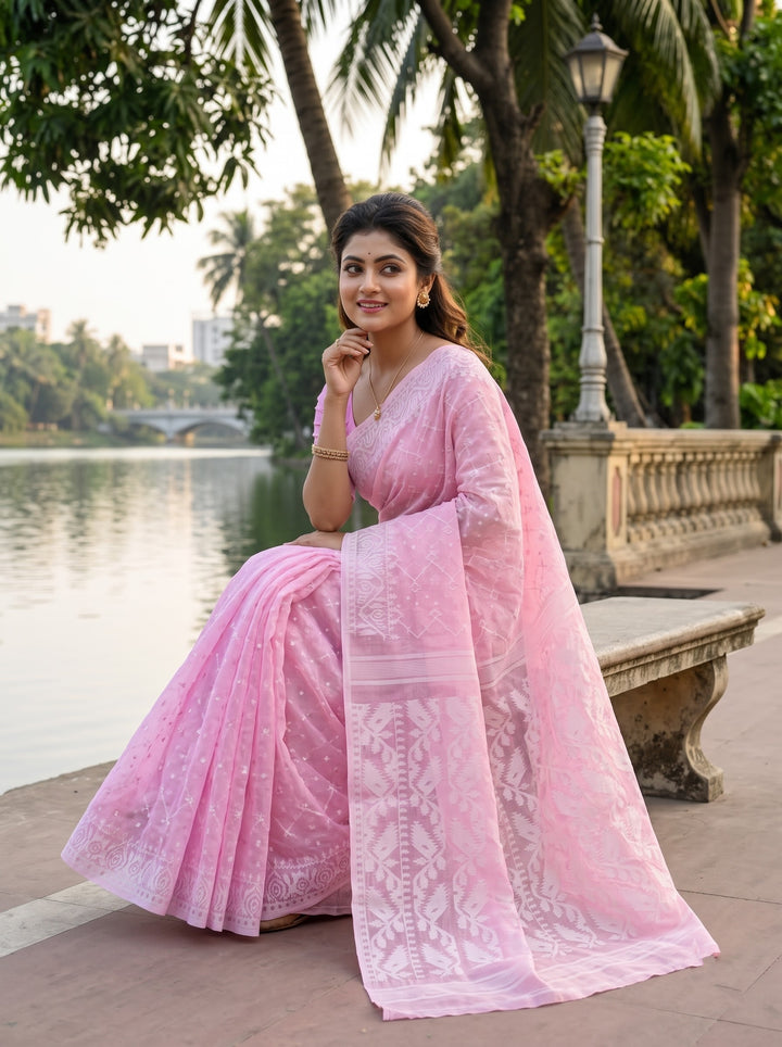 BishnuPriya Dhakai Jamdani Saree