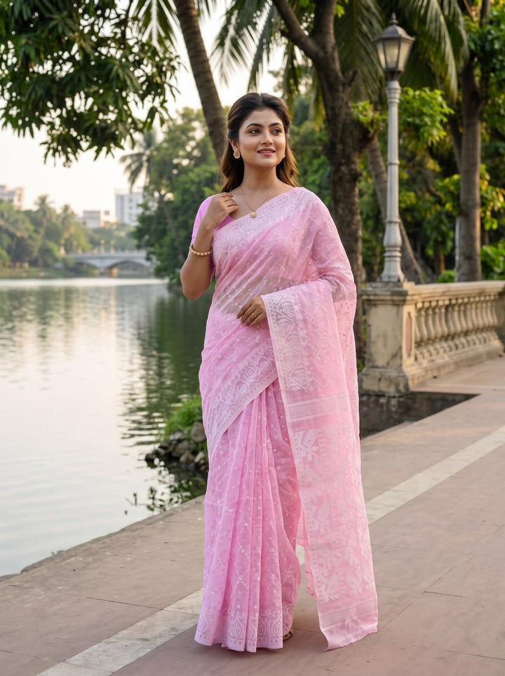 BishnuPriya Dhakai Jamdani Saree