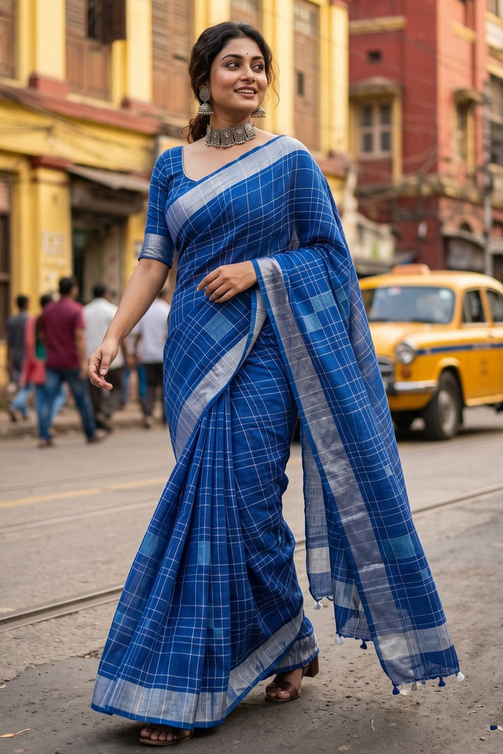 Just As You Are - Pure Handwoven Linen Saree
