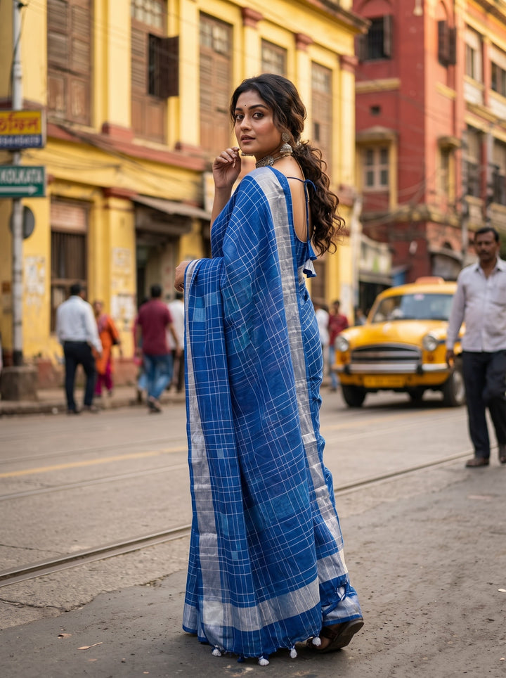 Just As You Are - Pure Handwoven Linen Saree