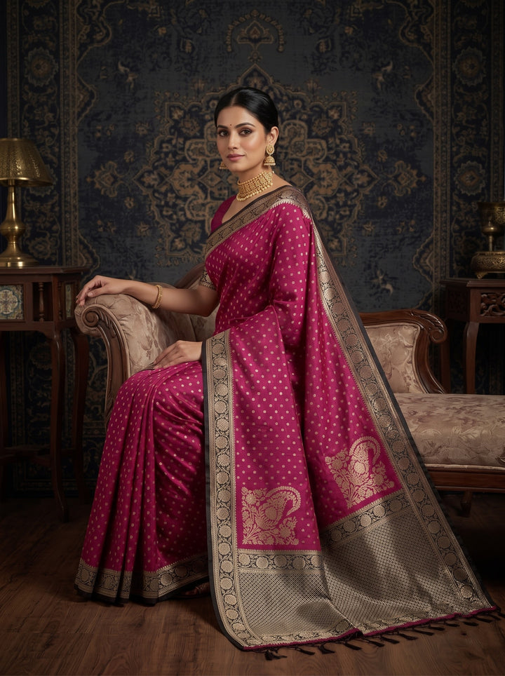 TasselTales Matka Silk Saree