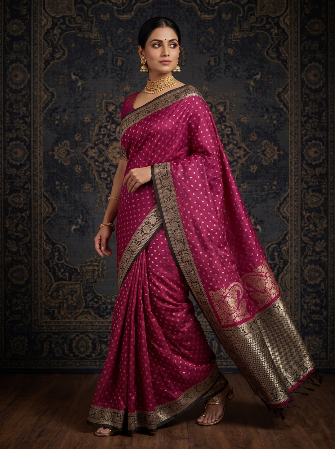 TasselTales Matka Silk Saree