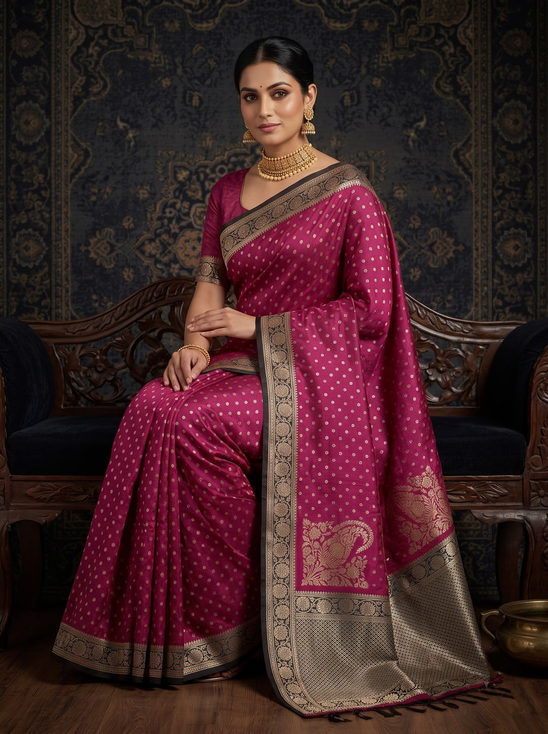 TasselTales Matka Silk Saree