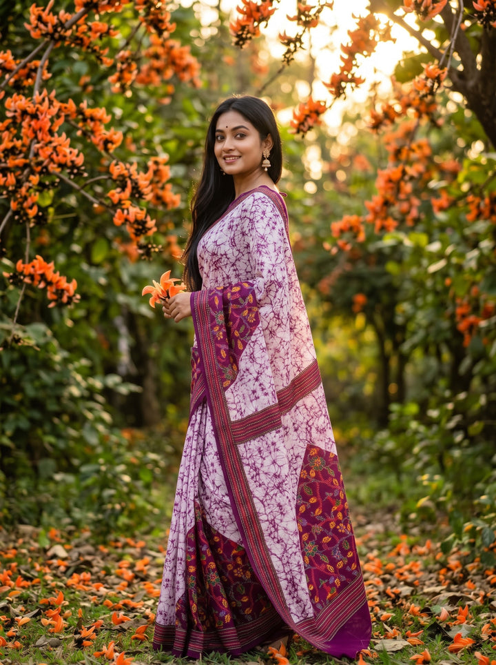 Trikon Ranga Fancy Silk Saree
