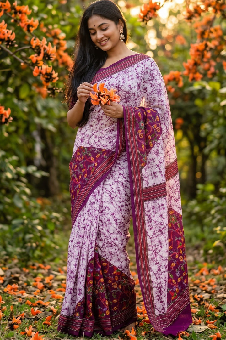 Trikon Ranga Fancy Silk Saree