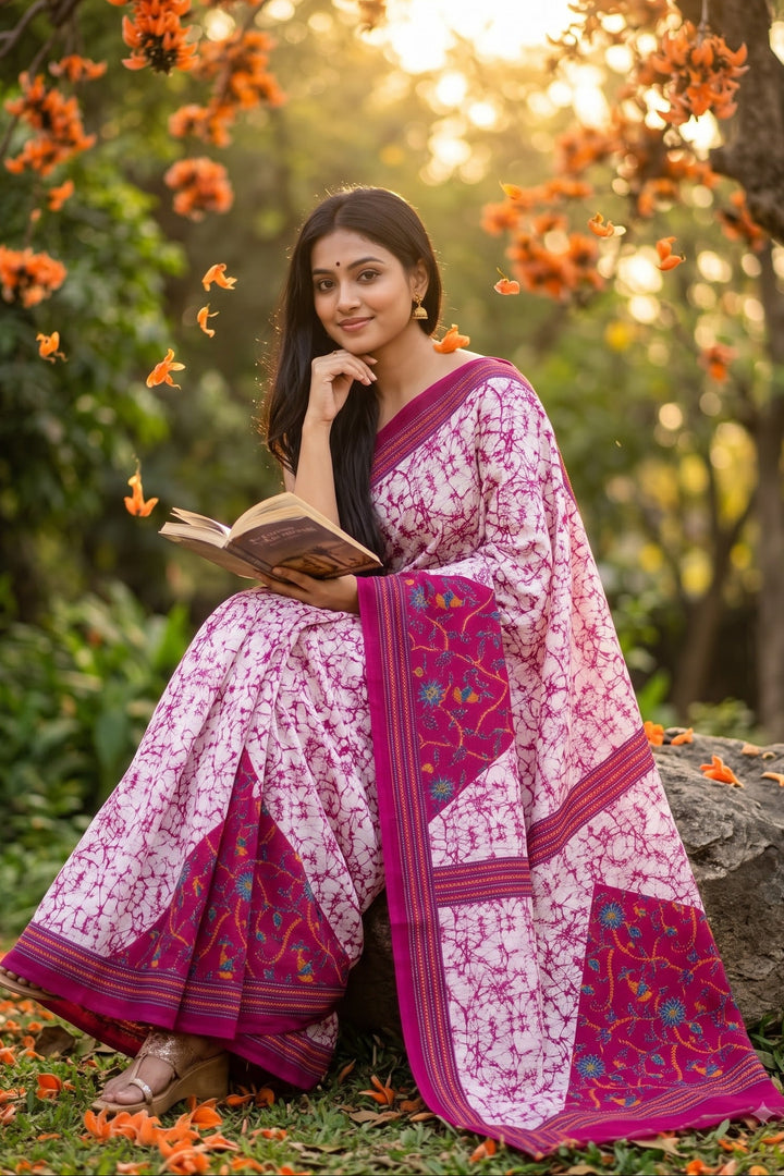 Trikon Ranga Fancy Silk Saree