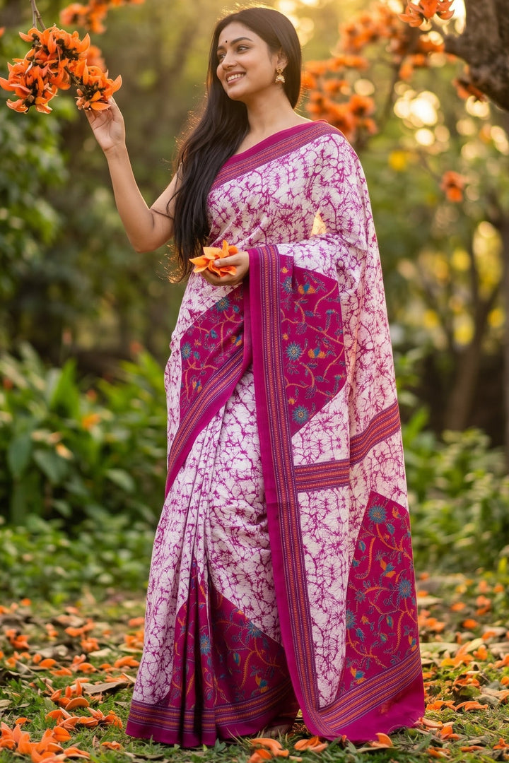 Trikon Ranga Fancy Silk Saree