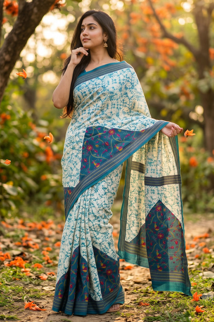 Trikon Ranga Fancy Silk Saree