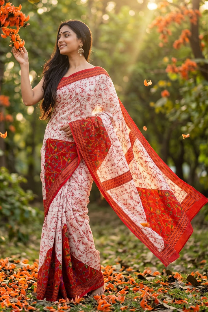Trikon Ranga Fancy Silk Saree