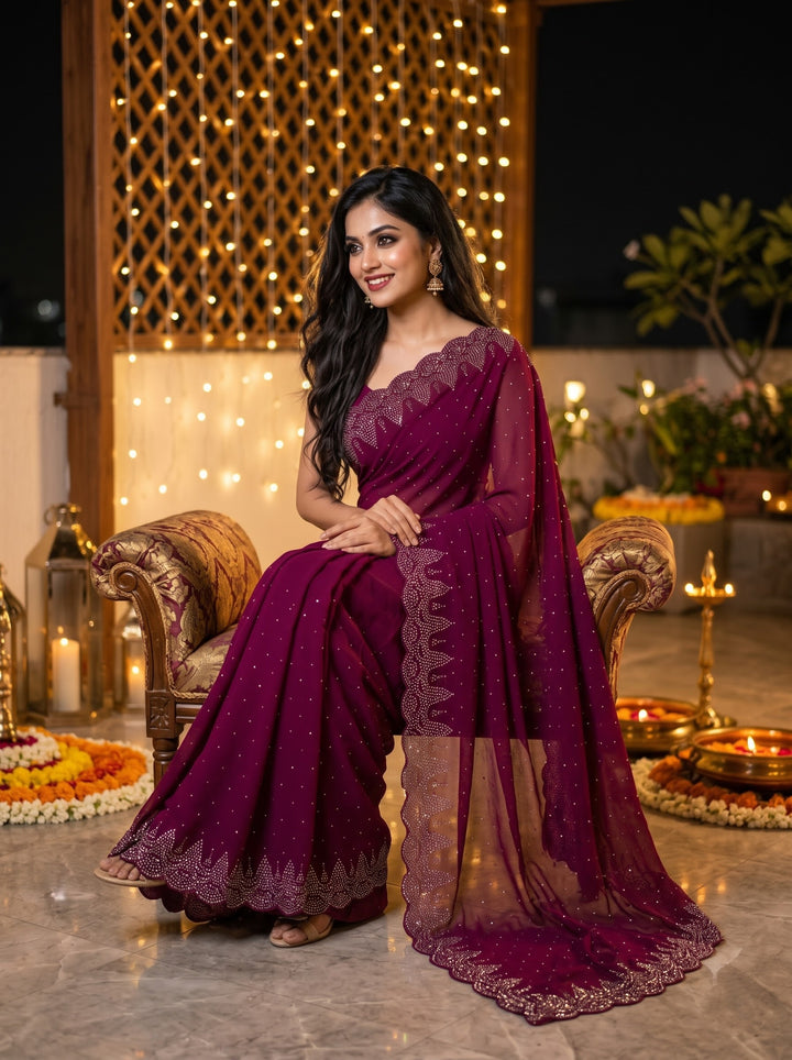 Sparkle with Glamour (Georgette Saree)