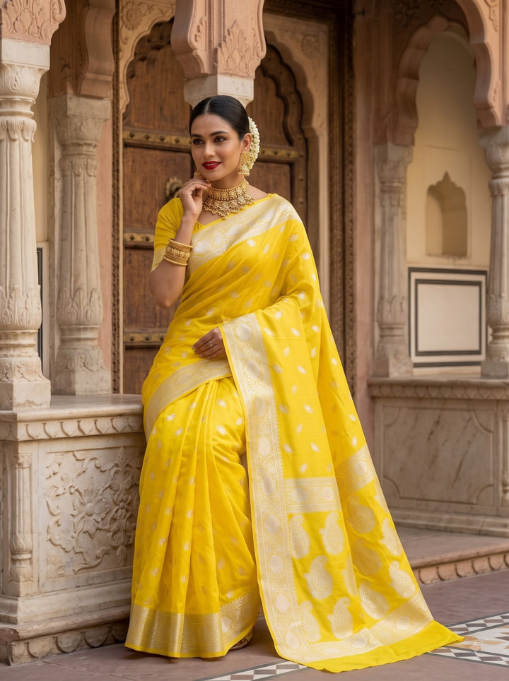 The Luxe -Semi Georgette Banarsi Saree
