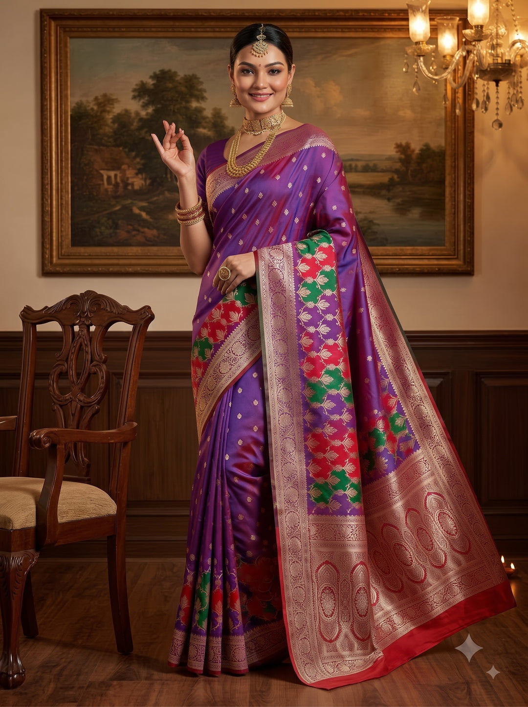 House of Grace Katan Silk Saree