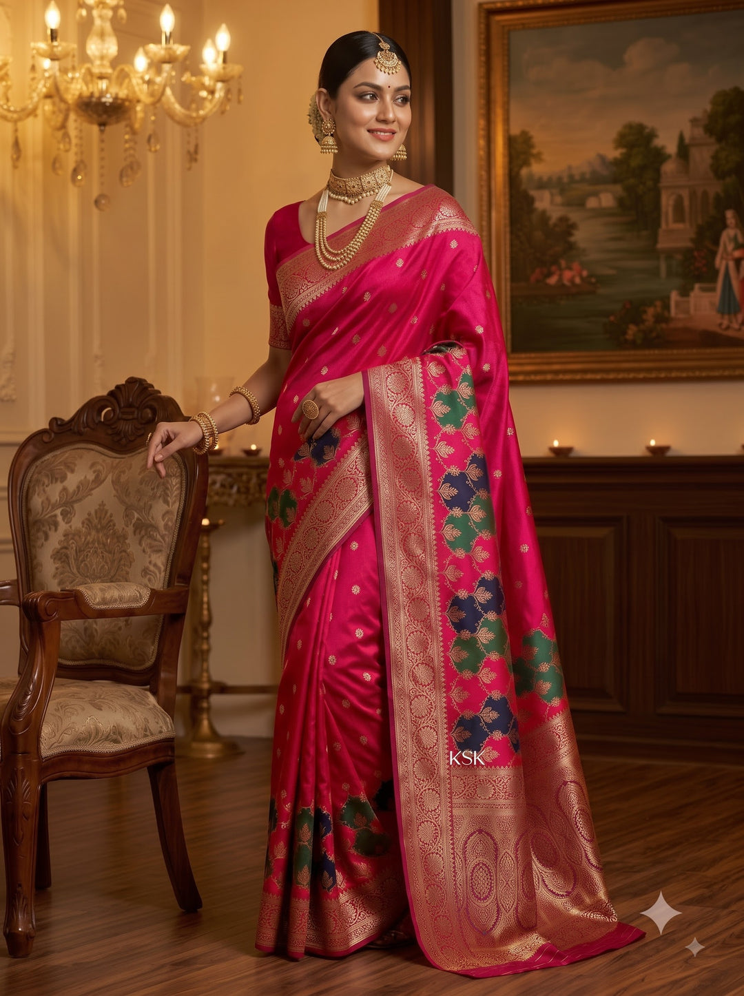 House of Grace Katan Silk Saree