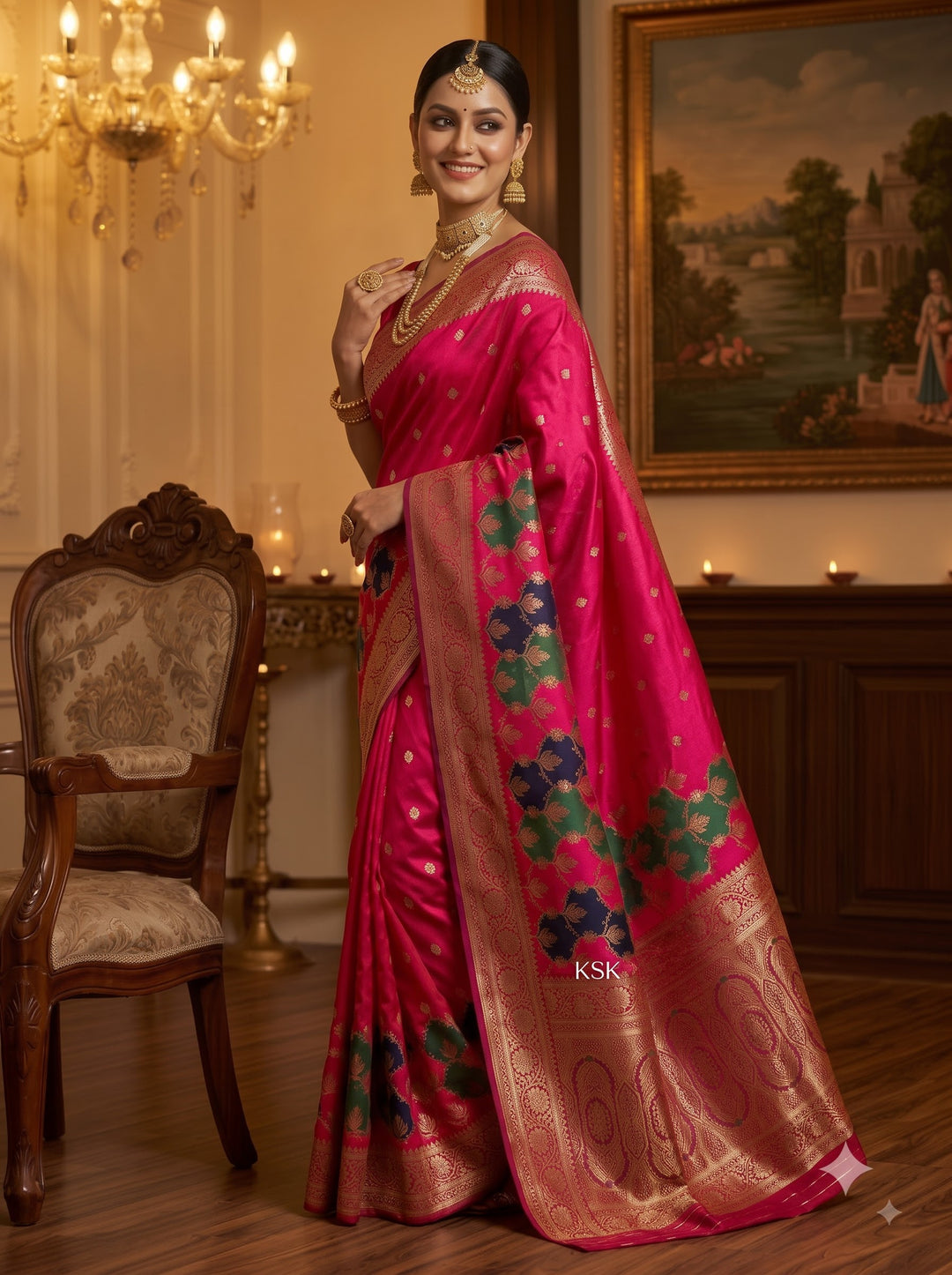 House of Grace Katan Silk Saree
