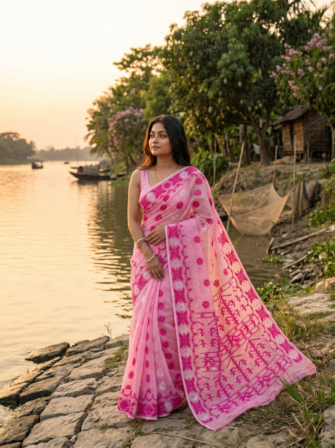 Kanaklata  Jamdani  Saree