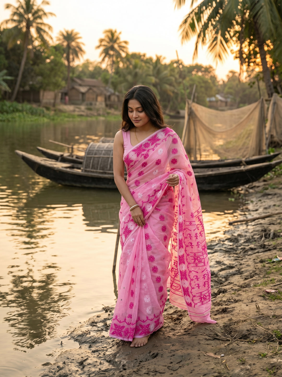 Kanaklata  Jamdani  Saree