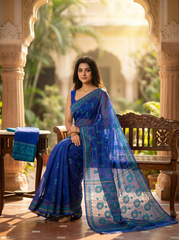 Pata Bahar Bengal Jamdani Saree