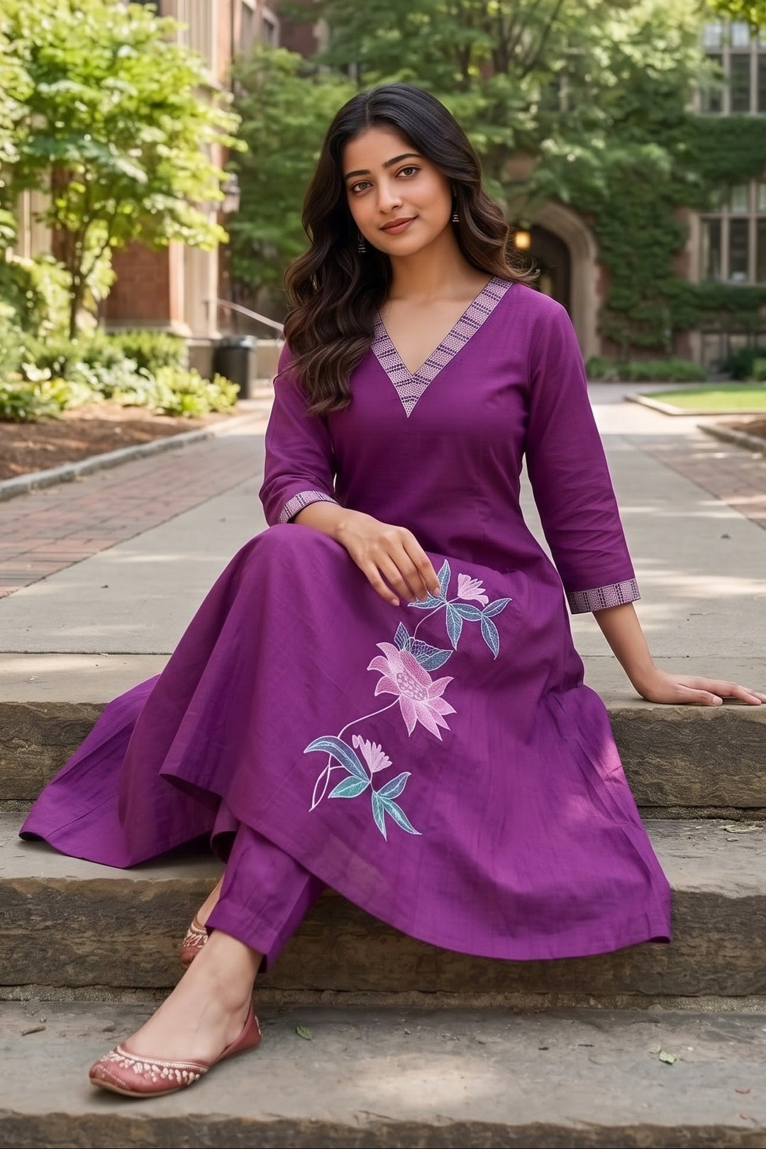 Avika Cotton Kurti Set