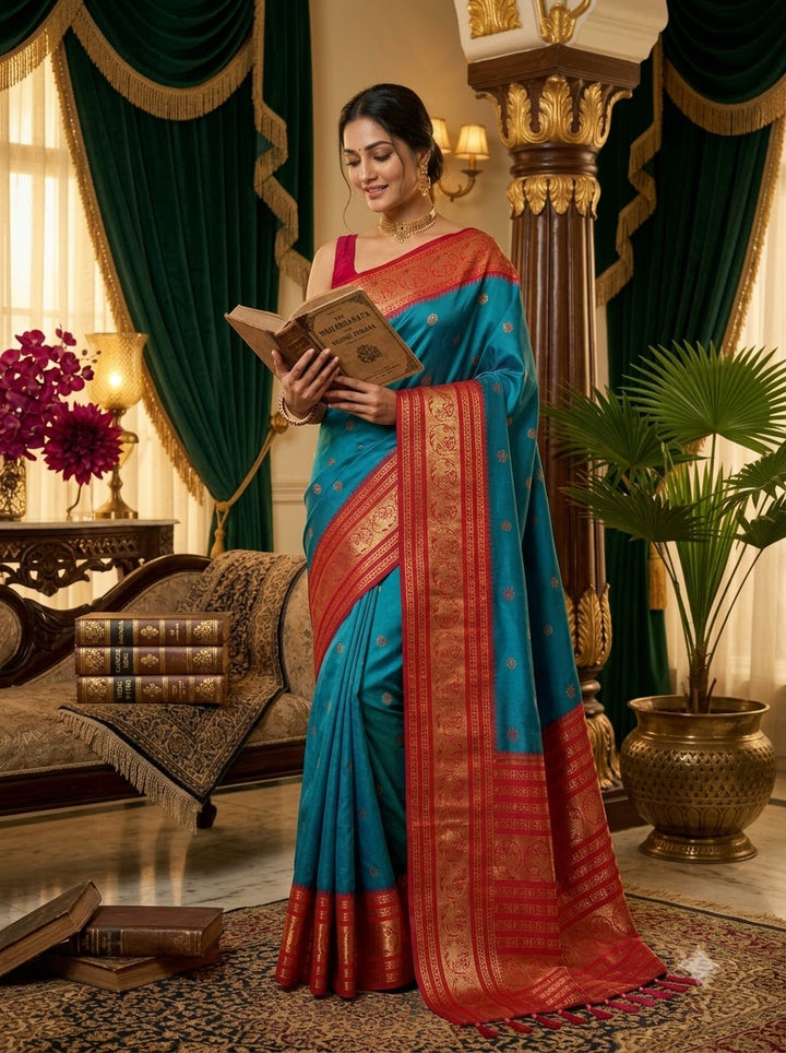 A Tale of Two Tones Fancy Silk Saree