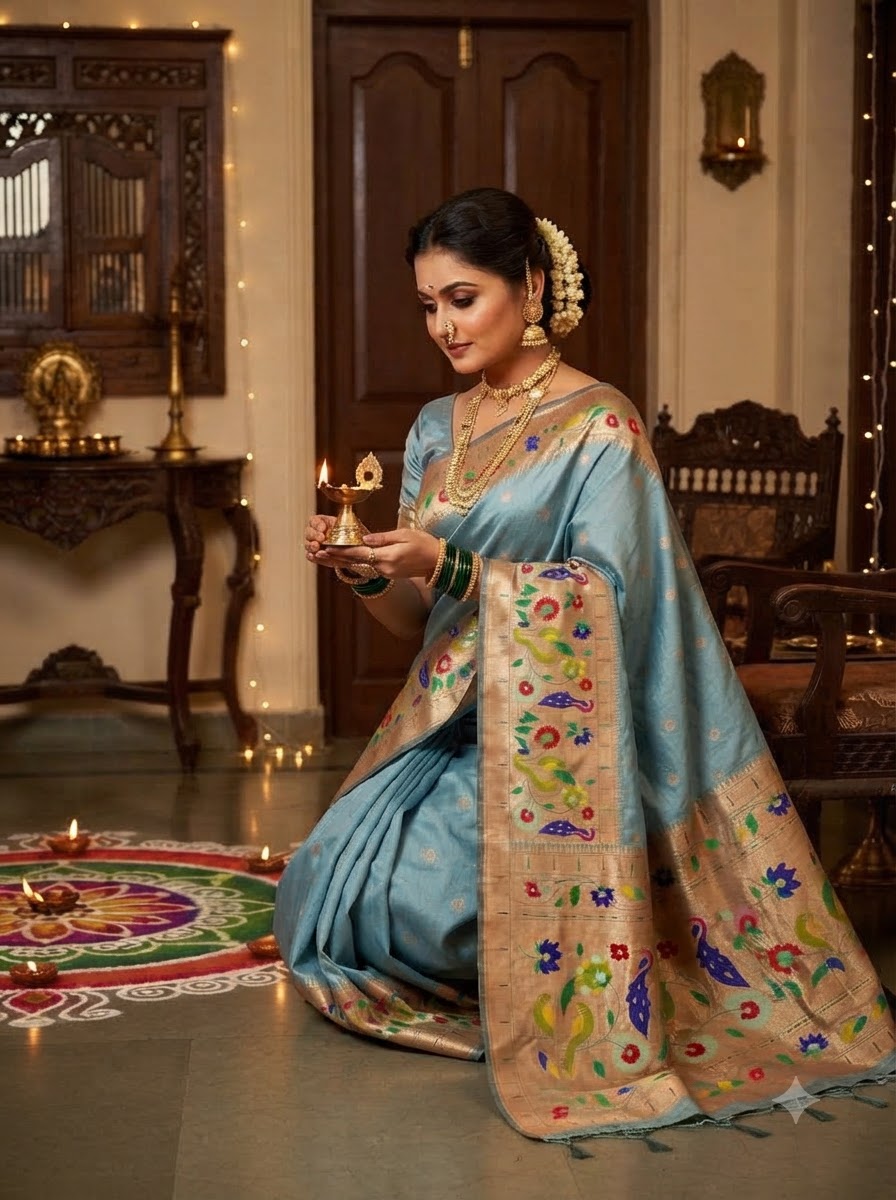 Shahi Kanjivaram Paithani Silk Saree