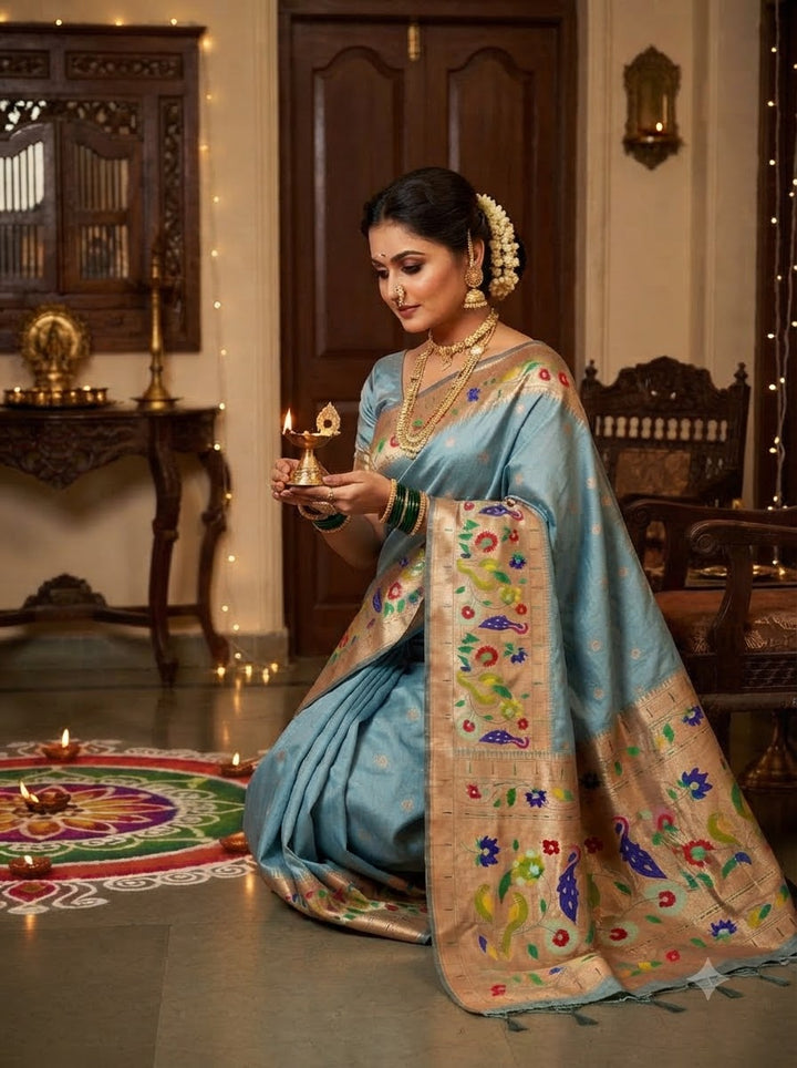 Shahi Kanjivaram Paithani Silk Saree
