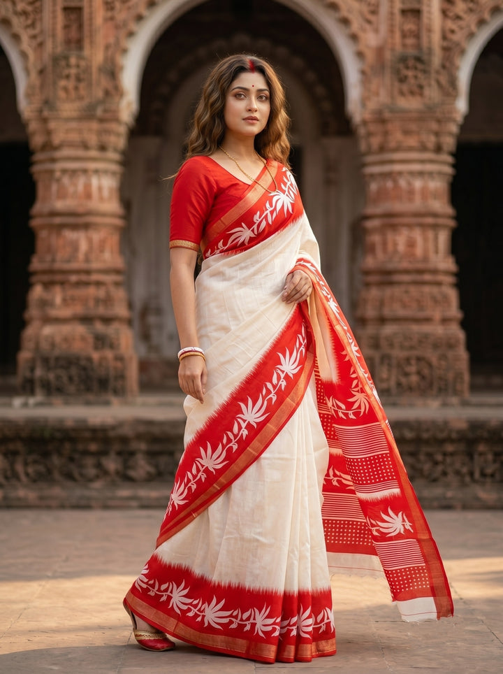 Borshar Gaan Bapta Tussar Silk Saree