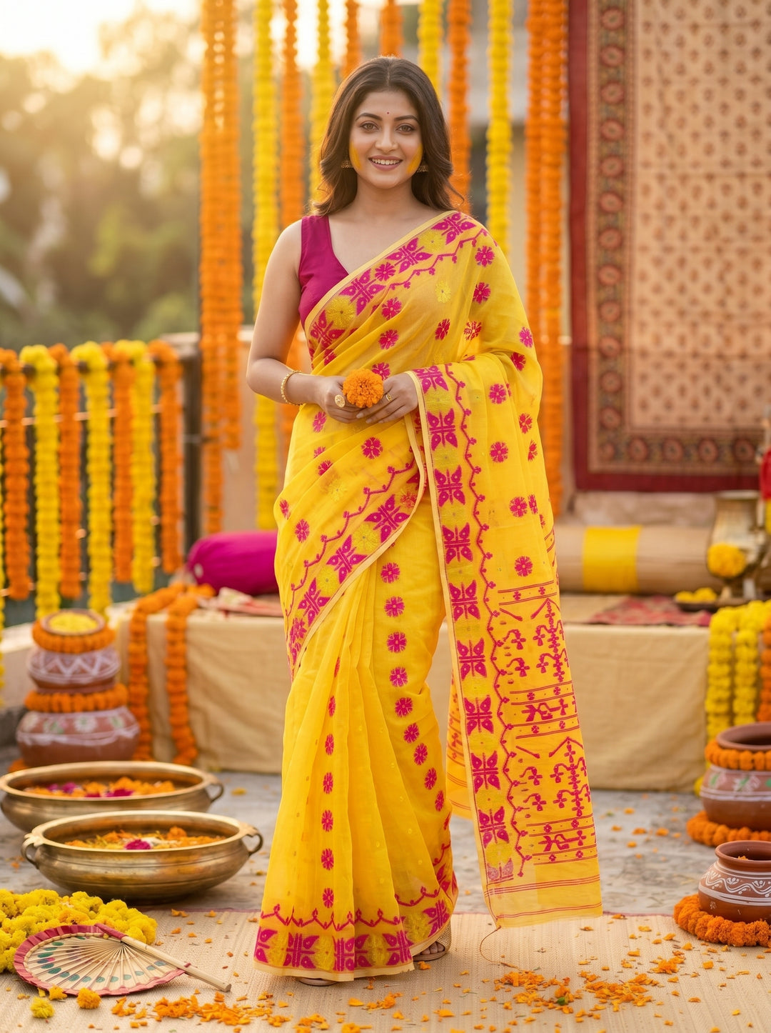 Kanaklata  Jamdani  Saree