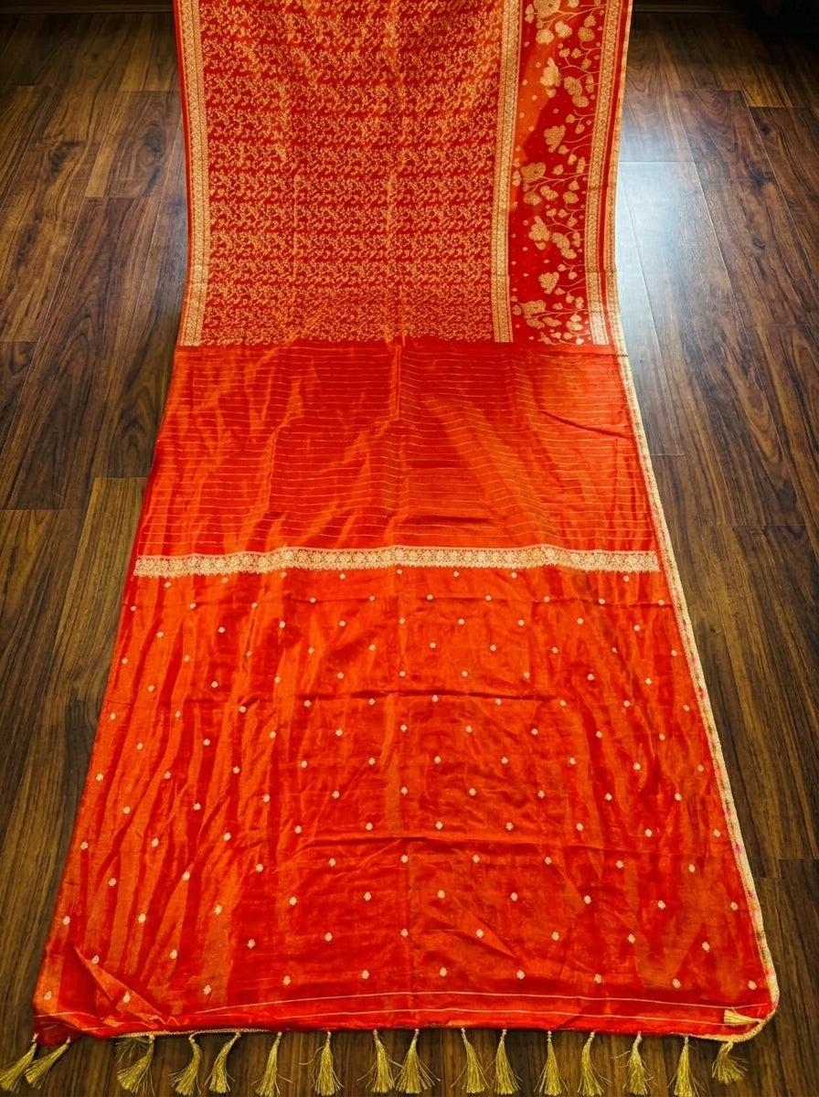 Auralis Organza Tissue  Silk Saree
