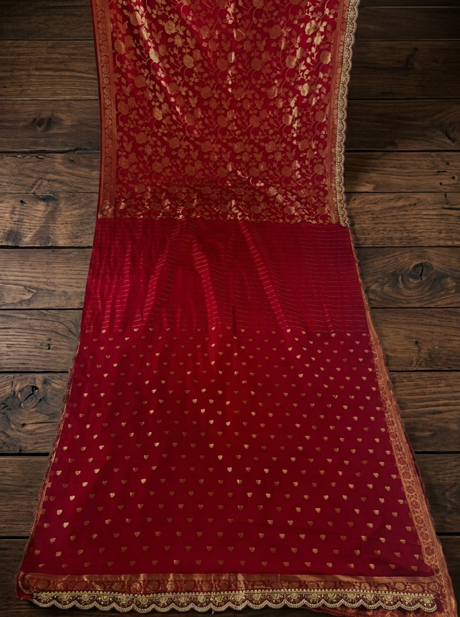 From the Gharana Banarasi Khaddi Georgette Silk