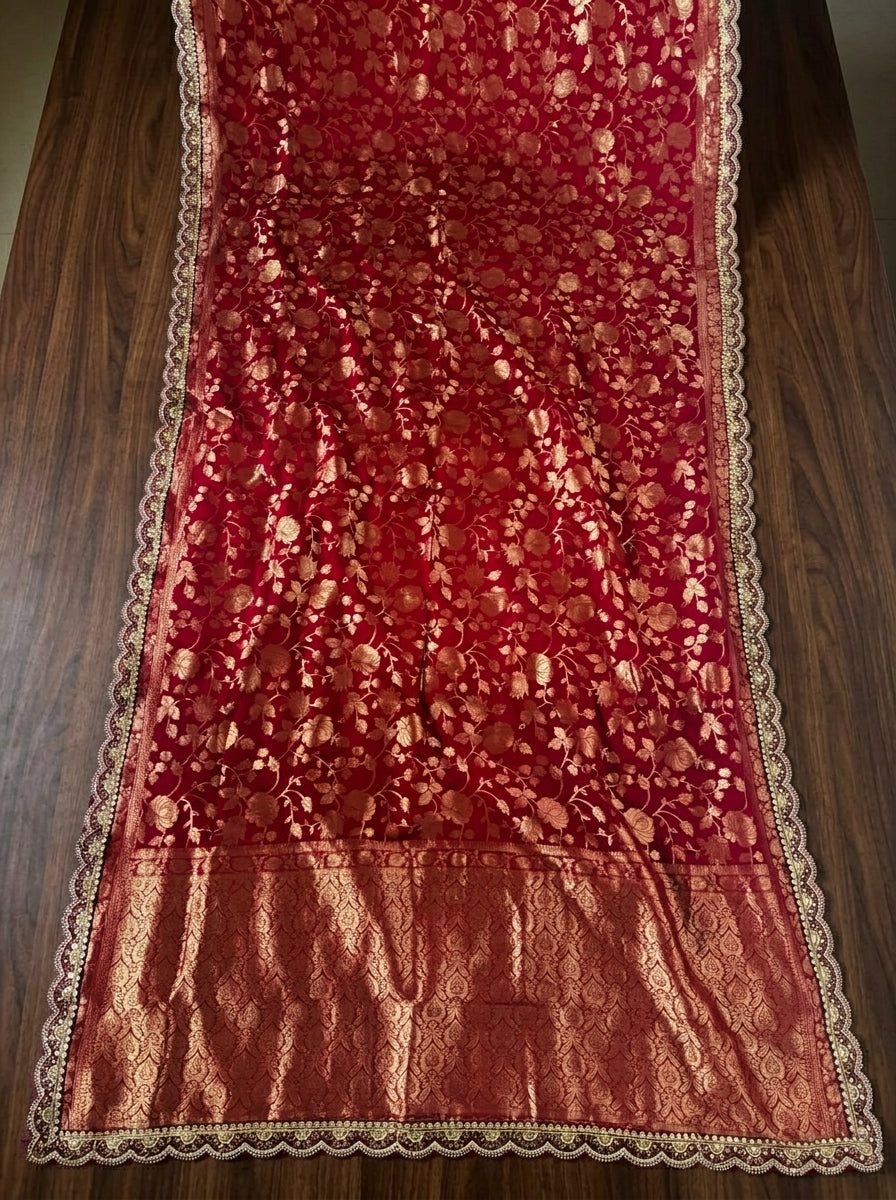 From the Gharana Banarasi Khaddi Georgette Silk