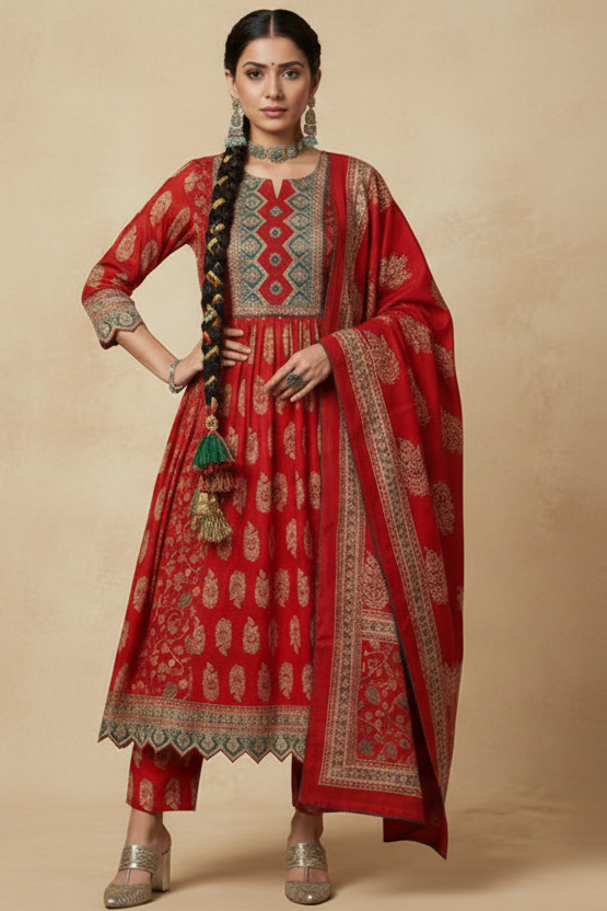 Welcoming Summer- Designer Cotton Suit Set