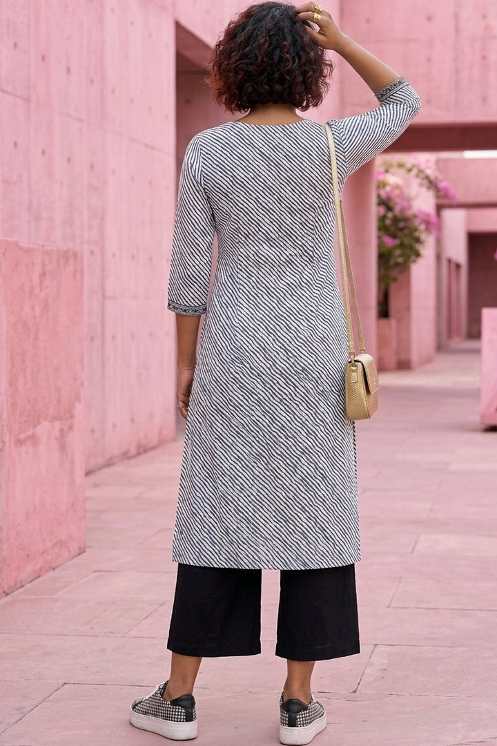 Indigo Wave Kurti Cotton Kurti