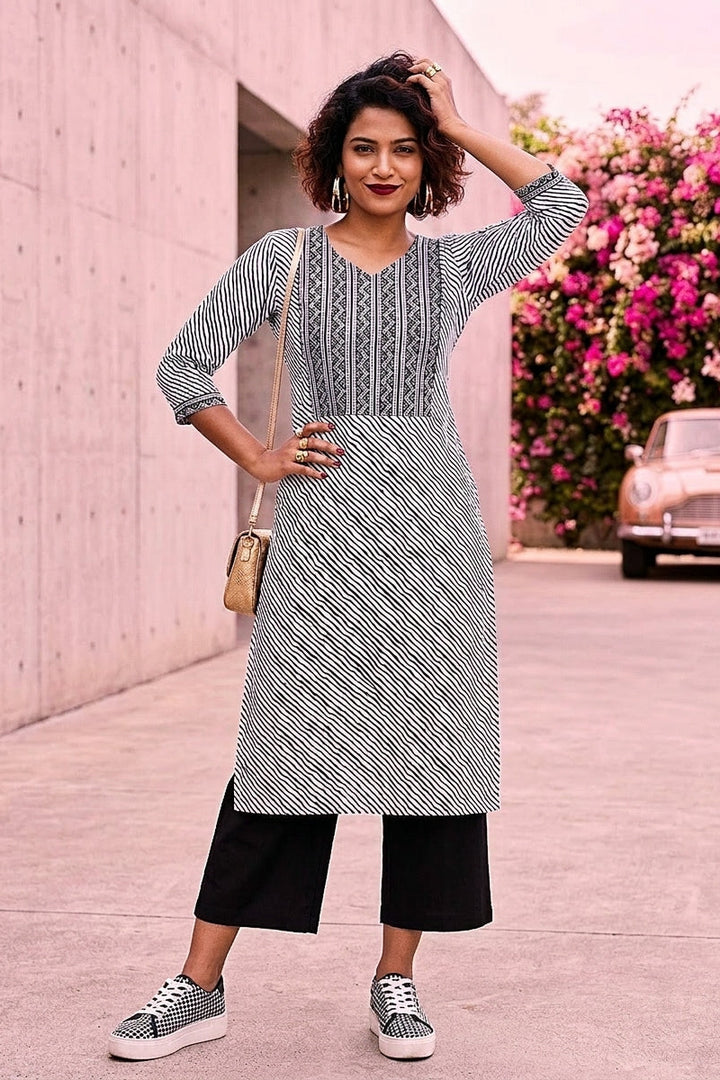 Indigo Wave Kurti Cotton Kurti