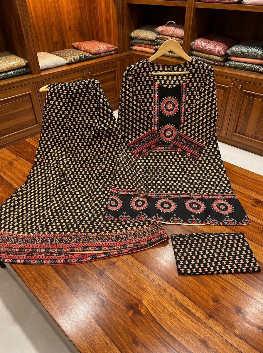Floral Fable Cotton Kurti Set