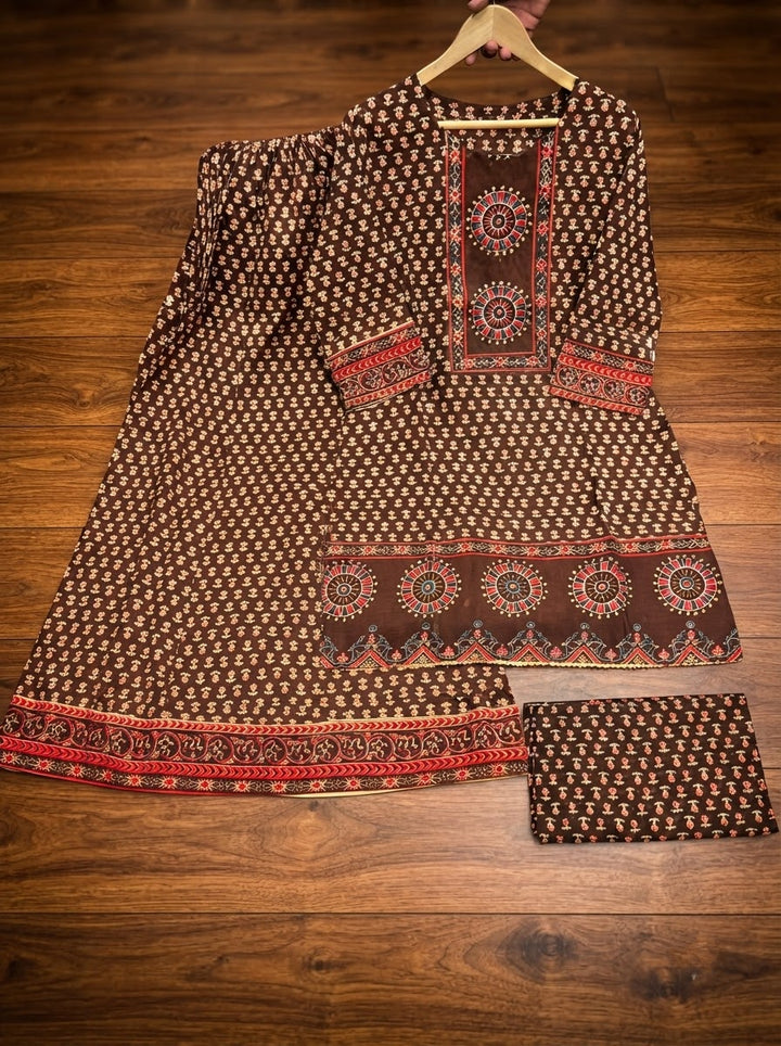 Floral Fable Cotton Kurti Set