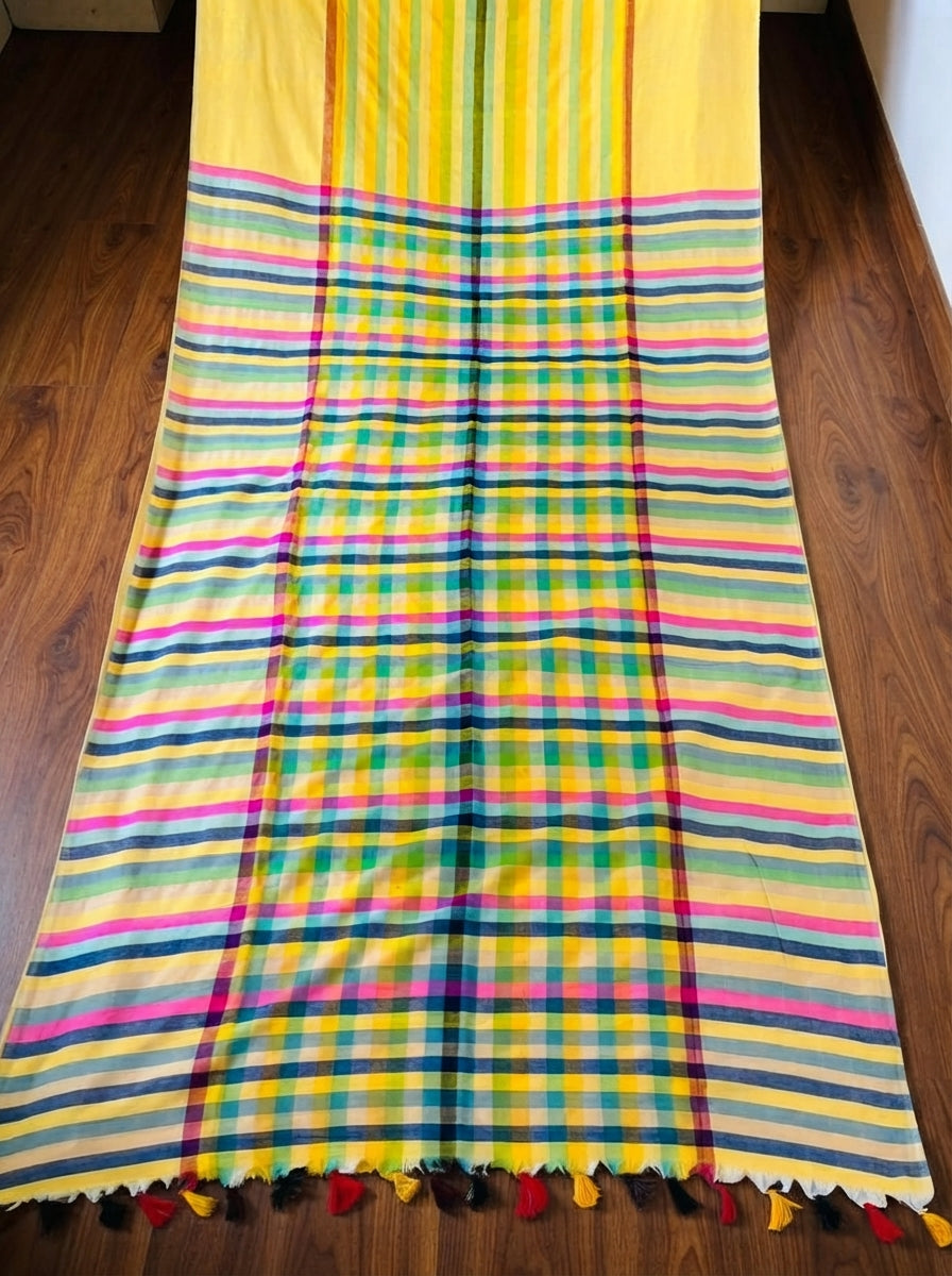 Saptaranga Khadi Cotton Saree
