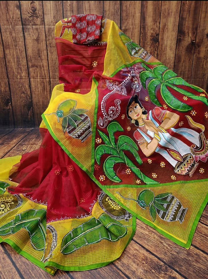 Transformation Hand Painted Kota Saree