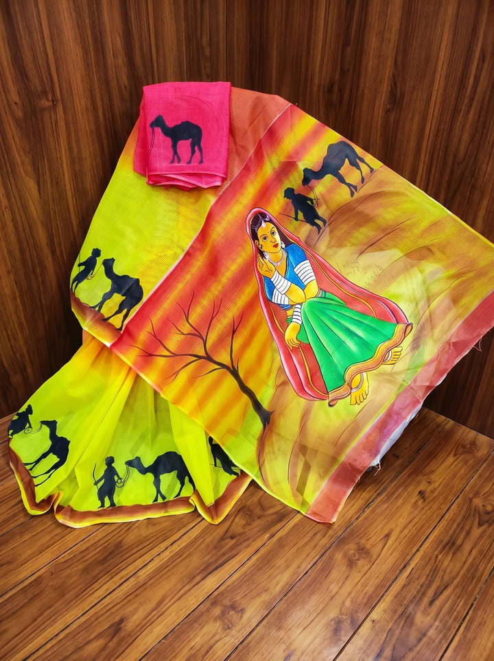 Transformation Hand Painted Kota Saree