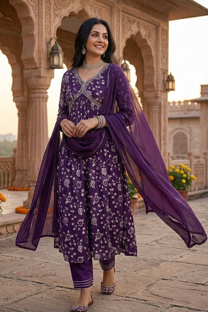Fire Bird Rayon Kurti Set