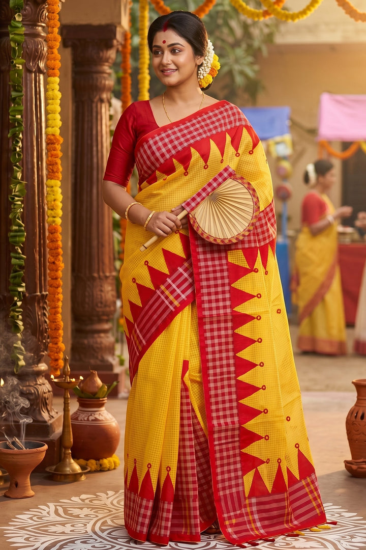 LokKatha Nakshi Temple Saree