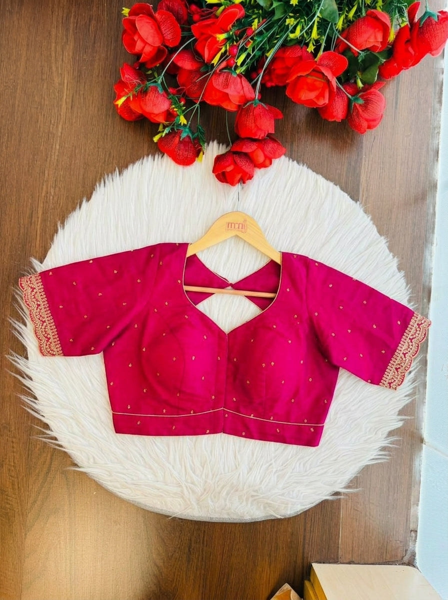 Gulabi Glam Fancy Silk Blouse
