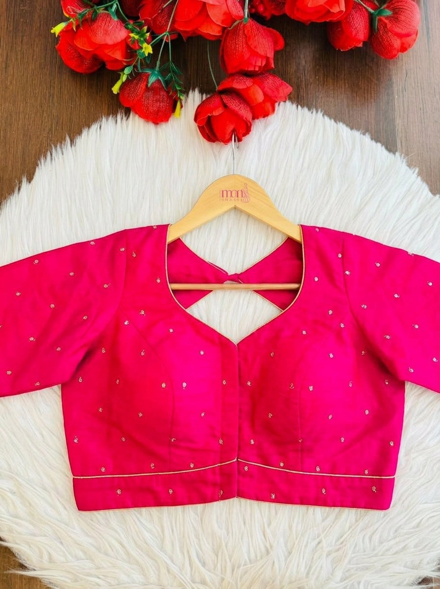 Gulabi Glam Fancy Silk Blouse
