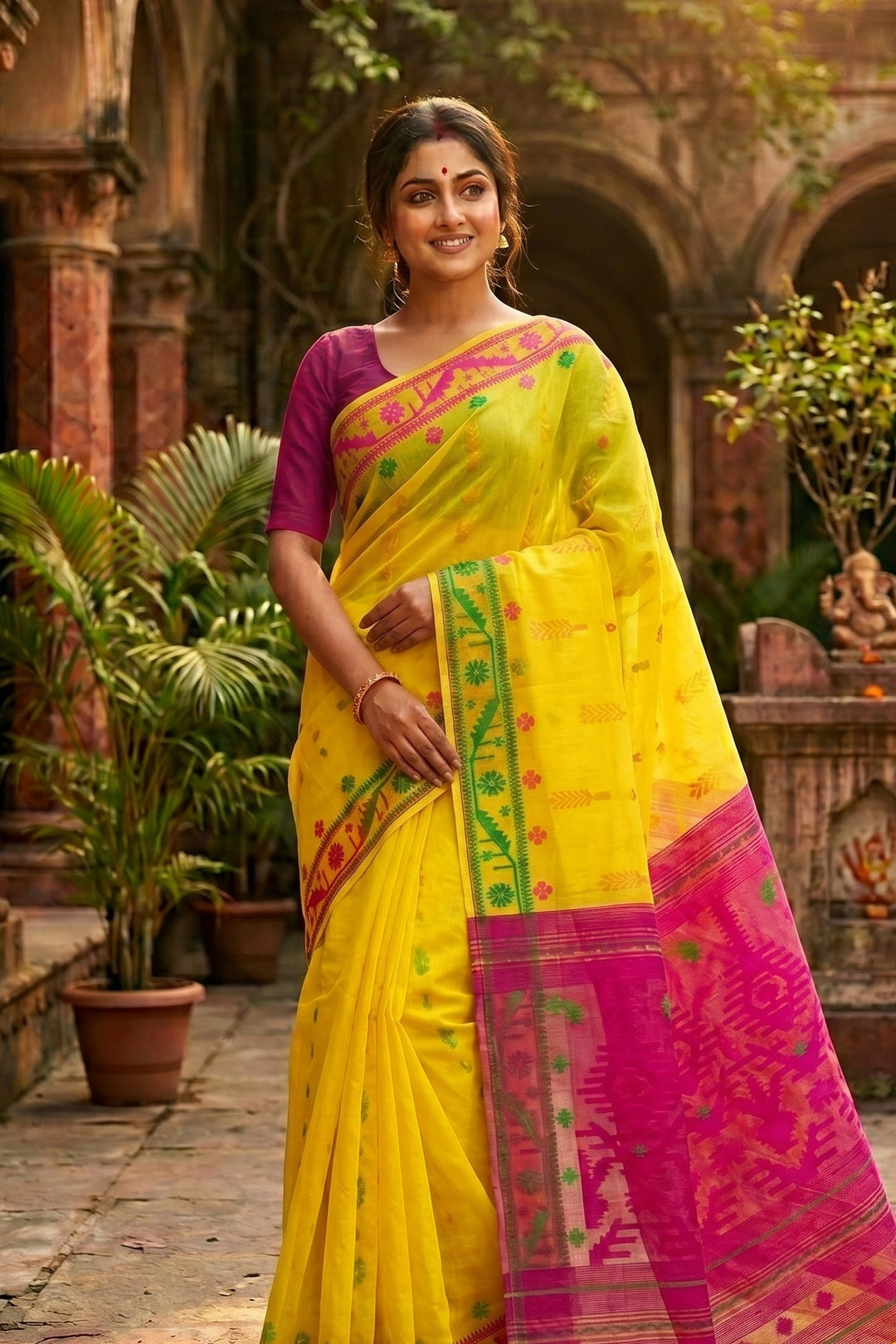Oitijjho Sutra Ganga Jamuna Dhakai Jamdani Saree