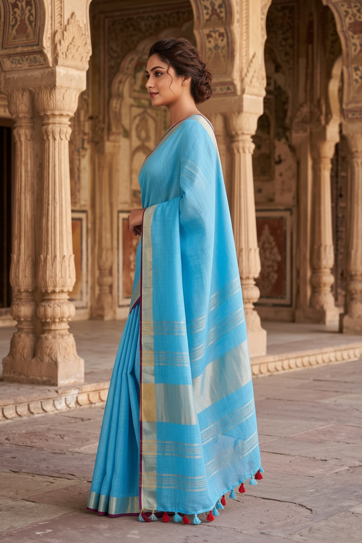 Mehira -Cotton Linen Saree